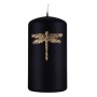 Pillar candle DONAU HOME Dragonfly, 70x130mm, black
