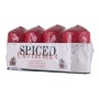 Pillar candle DONAU HOME Spiced Christmas, 40x70mm, set of 4, apple with cinnamon, red