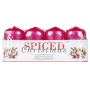 Pillar candle DONAU HOME Spiced Christmas, 40x70mm, set of 4, orange with cloves, red