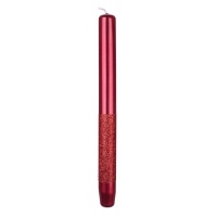 Taper candle DONAU HOME Onyx, 22x250mm, set of 4, red