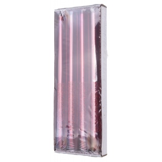 Świeca stołowa DONAU HOME Onyx, 22x250mm, 4 szt., czerwony, Świece, Wyposażenie biura