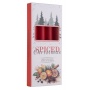 Taper candle DONAU HOME Spiced Christmas, 20x170mm, set of 4, orange with cloves, red