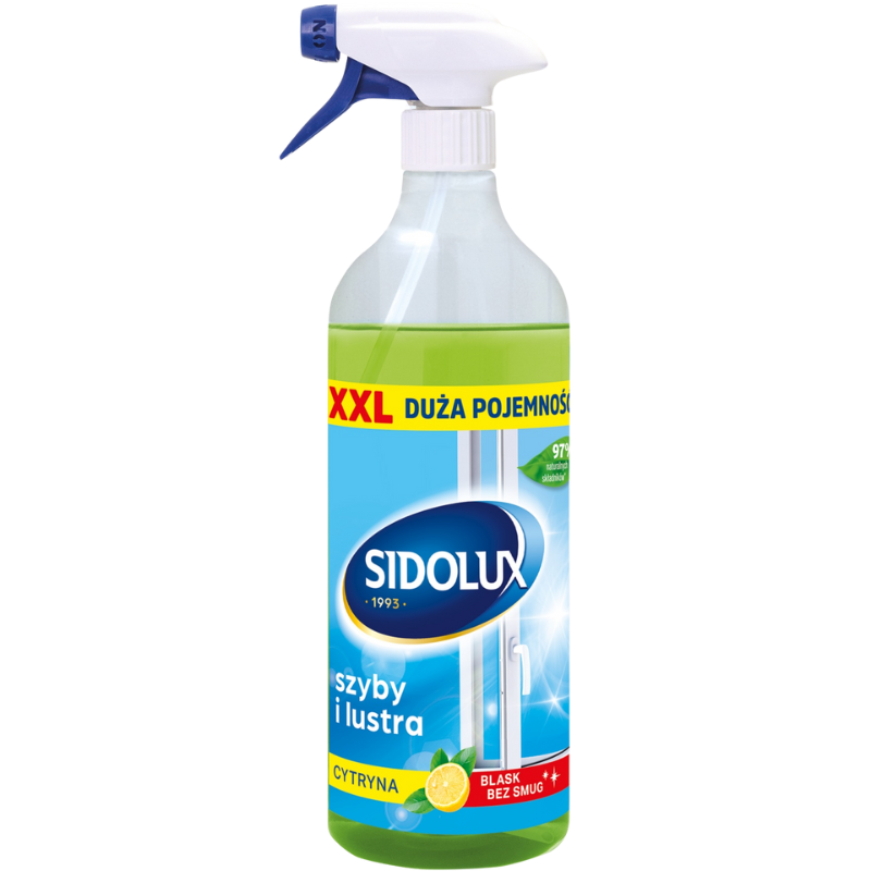 SIDOLUX PŁYN DO SZYB 900ml.CYTRYNA, Środki czyszczące, Art. higieniczne i dozowniki