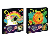 MALOWANIE DIAMENTAMI PODOBRAZIE 20x20 LEW, Zestawy kreatywne, Art. kreatywne