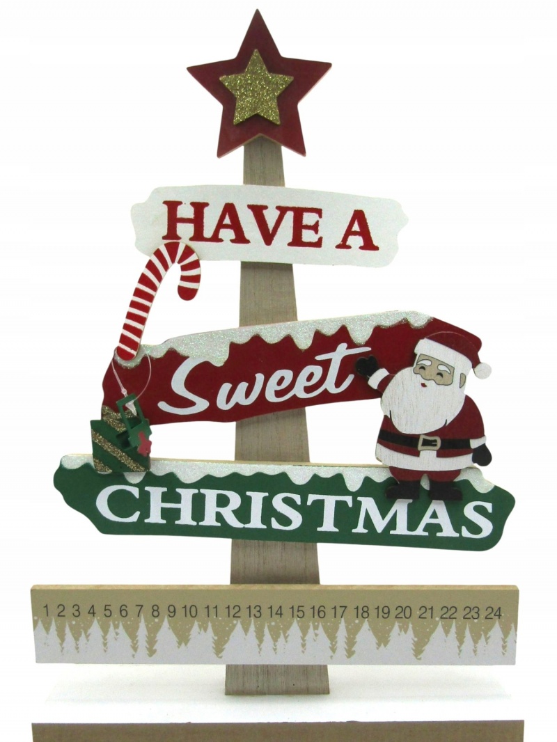 DREWNIANA CHOINKA/KALENDARZ, Boże Narodzenie, Art. świąteczne i okolicznościowe