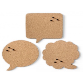 TABLICE KORKOWE ZESTAW DYMEK 22x17cm.3szt., Tablice korkowe, Prezentacja