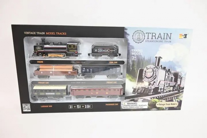 Kolejka B/O Retro światło dźwięk 4116, Kolejki, tory wyścigowe, parkingi, Zabawki