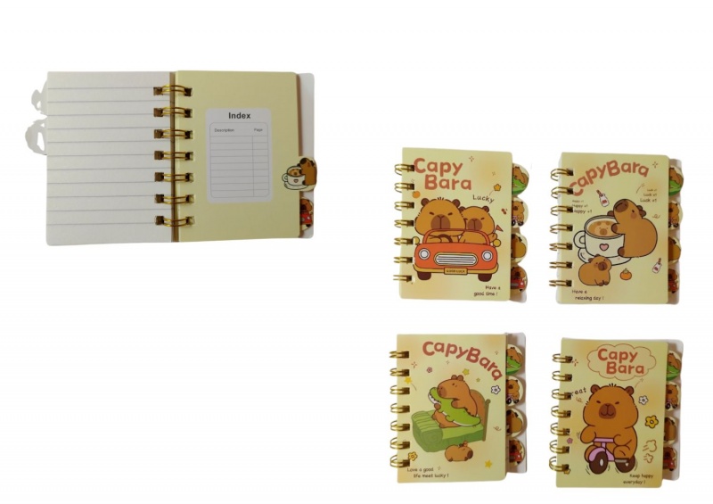 NOTES NA SPIRALI A-7 REGISTRY 103-28 CAPYBARA, Notesy szkolne, Zeszyty i bloki