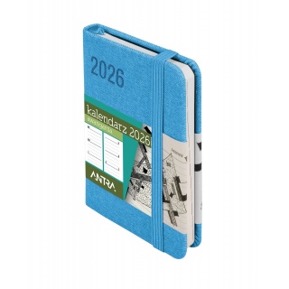 KALENDARZ AWANGARDA A7 TWD NIEBIESKI 2026, Tygodniowe, Kalendarze