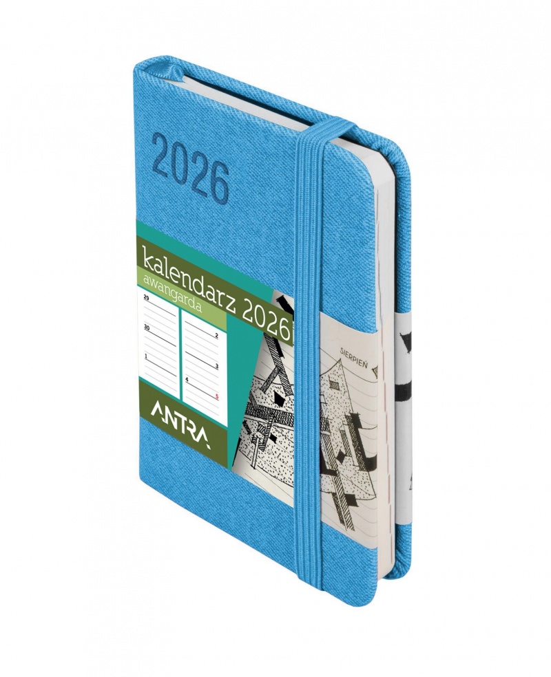 KALENDARZ AWANGARDA A7 TWD NIEBIESKI 2026, Tygodniowe, Kalendarze