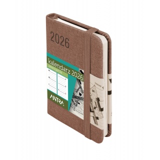 KALENDARZ AWANGARDA A7 TWD MOCCA 2026, Tygodniowe, Kalendarze