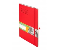 KALENDARZ IMPRESJA B5 TDW CZERWONY 2026, Tygodniowe, Kalendarze