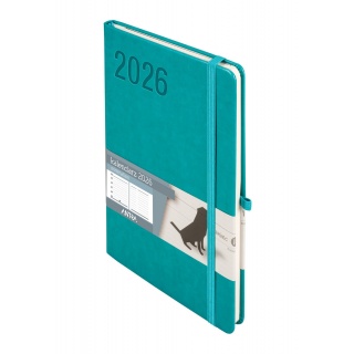 KALENDARZ A5 MINIMALIZM TNS TURKUSOWY 2026, Tygodniowe, Kalendarze