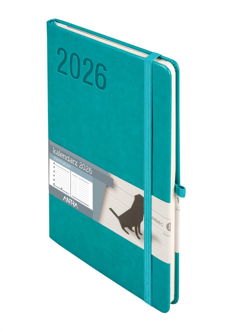 KALENDARZ A5 MINIMALIZM TNS TURKUSOWY 2026, Tygodniowe, Kalendarze