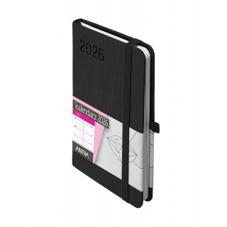 KALENDARZ RUBI A6 TDW CZARNY 2026, Tygodniowe, Kalendarze