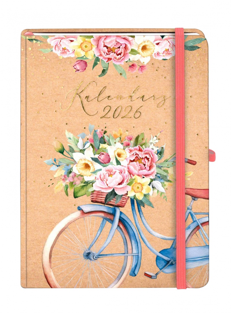 KALENDARZ A5 KRAFT TNS ROWER 2026, Tygodniowe, Kalendarze