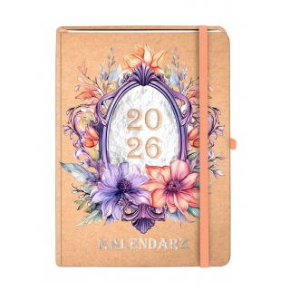 KALENDARZ A5 KRAFT TNS LUSTRO 2026, Tygodniowe, Kalendarze