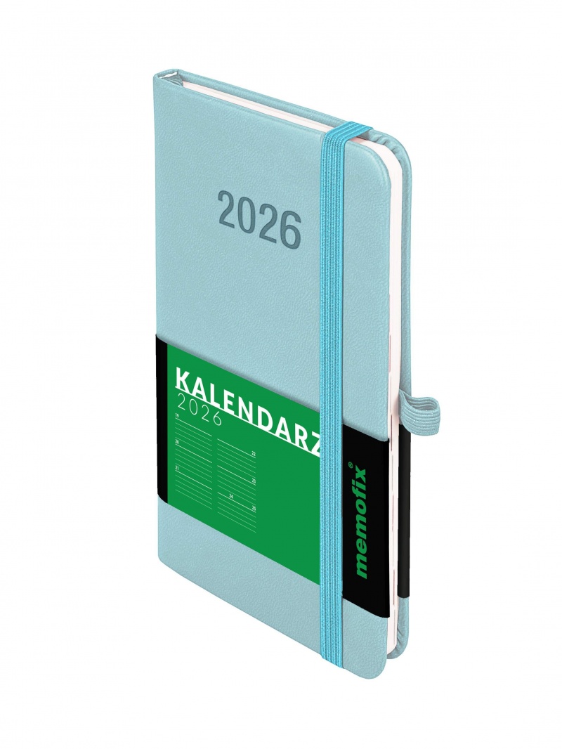 KALENDARZ MEMOFIX A6 TDW BŁĘKITNY 2026, Tygodniowe, Kalendarze