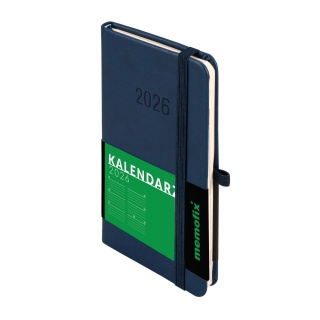 KALENDARZ MEMOFIX A6 TDW GRANATOWY 2026, Tygodniowe, Kalendarze