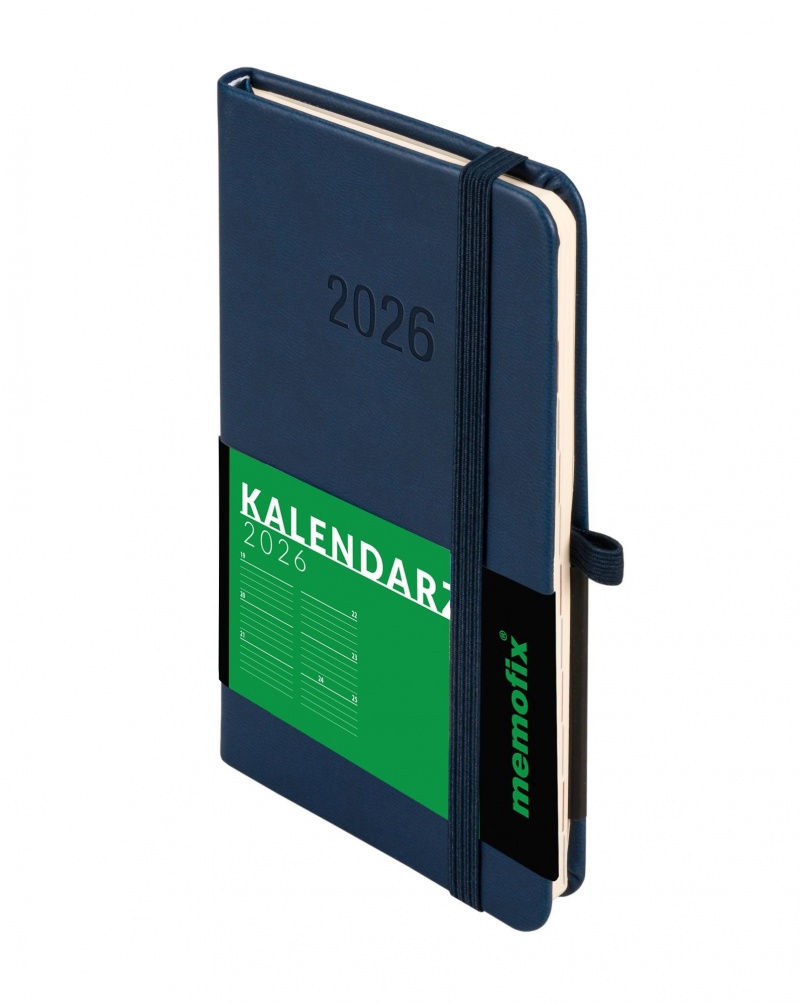 KALENDARZ MEMOFIX A6 TDW GRANATOWY 2026, Tygodniowe, Kalendarze