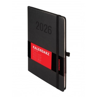 KALENDARZ MEMOFIX A5 TDW CZARNY 2026, Tygodniowe, Kalendarze
