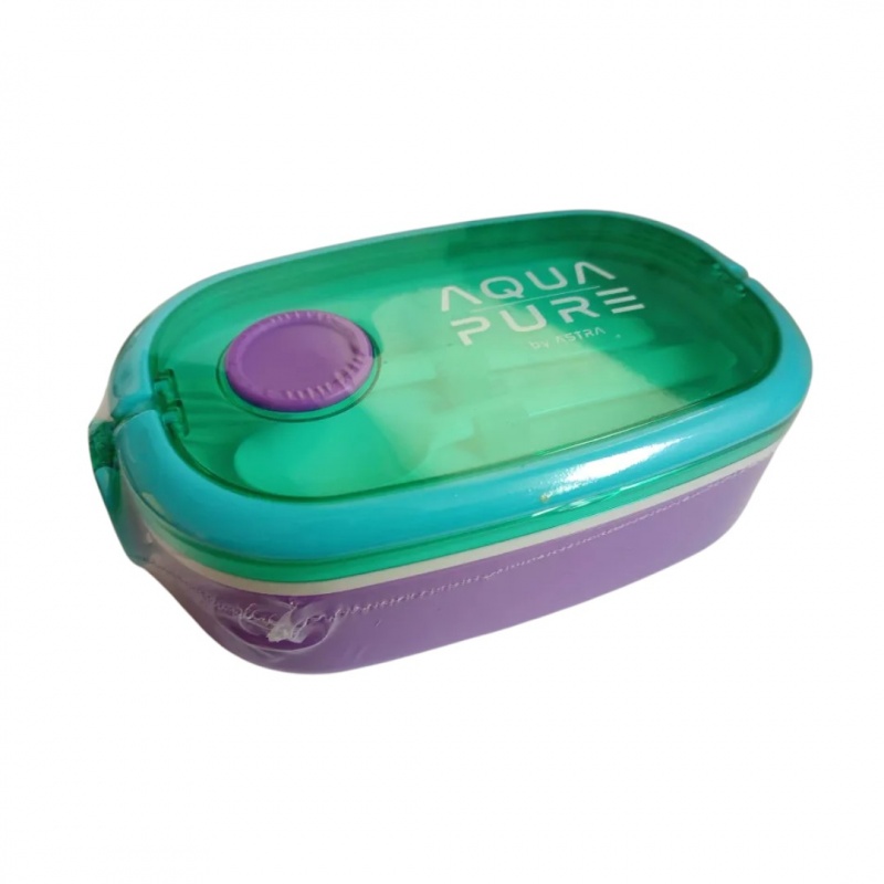 ŚNIADANI&Oacute;WKA AQUA PURE+ SZTUĆCE MINT/LAVENDER, Zestawy, Bidony i śniadani&oacute;wki