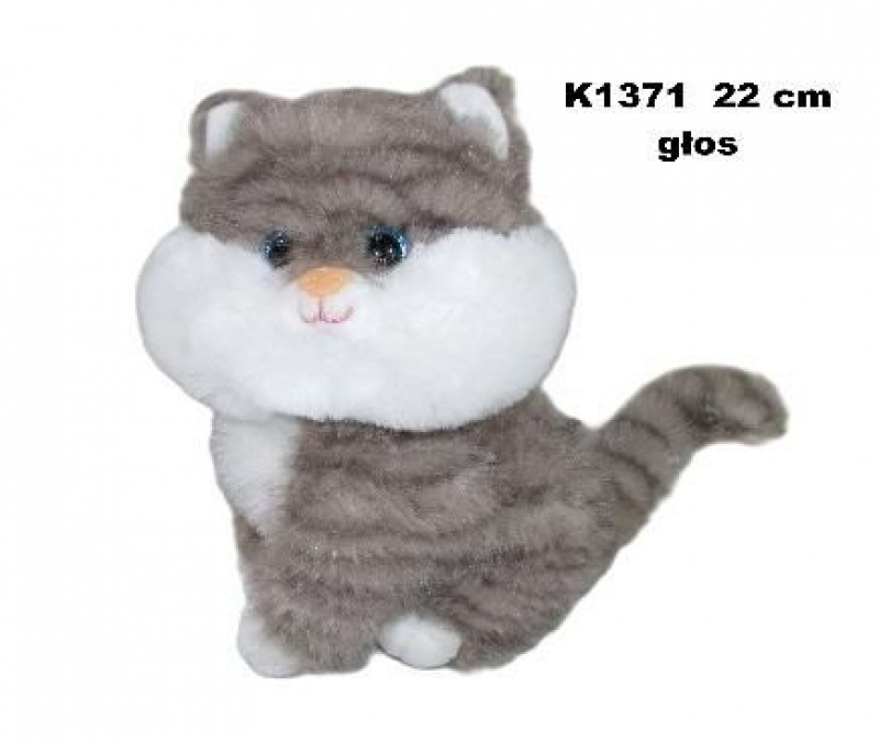 KOT 22 CM GLOS 2853 K1371, Maskotki, Zabawki