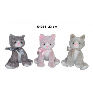 KOT 3 KOL MIX 23 CM 3768 K1363, Maskotki, Zabawki
