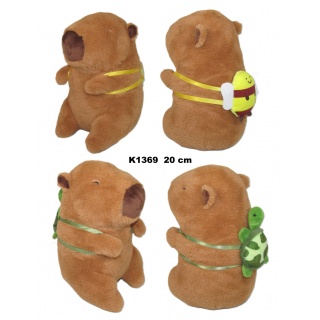 KAPIBARA Z PLECAKIEM 20 CM 4239 K1369, Maskotki, Zabawki