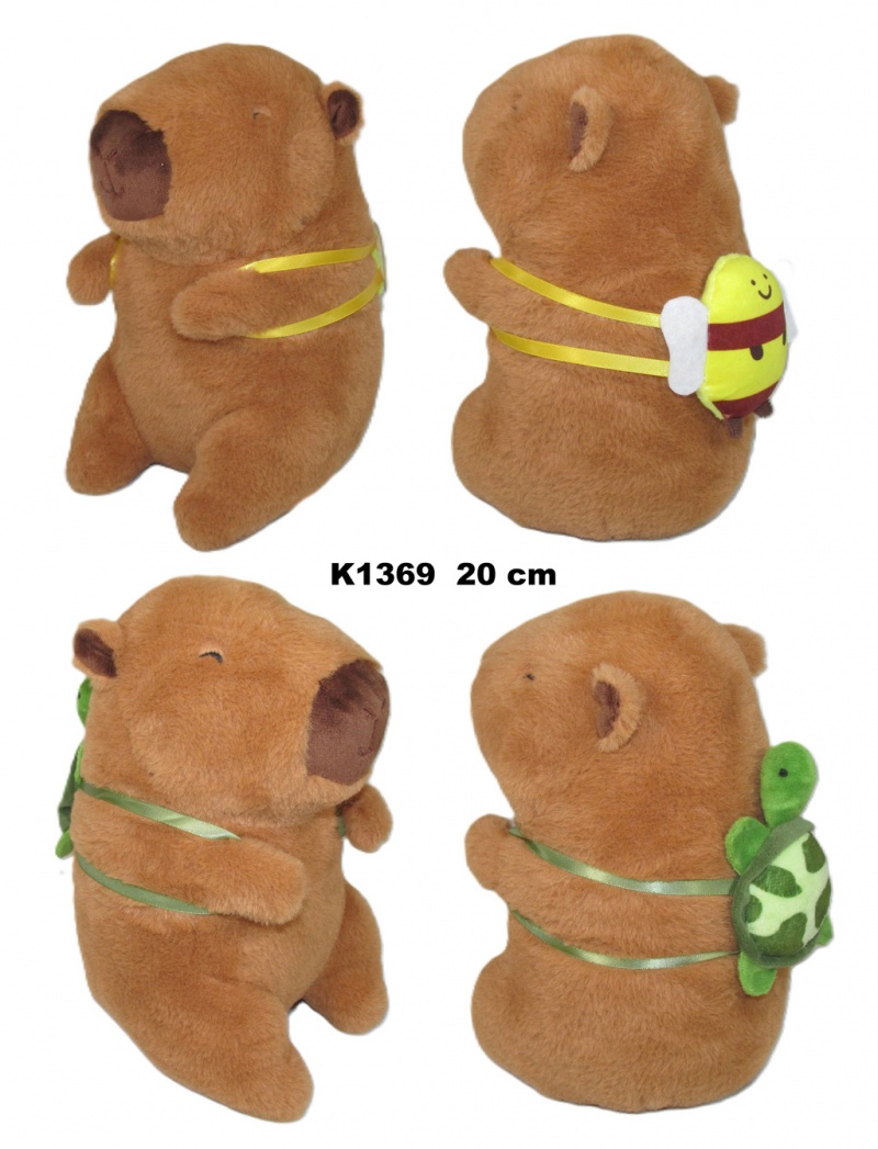 KAPIBARA Z PLECAKIEM 20 CM 4239 K1369, Maskotki, Zabawki