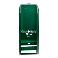 Dispenser PLUM QuickSafe Solo, empty, wall-mounted, green