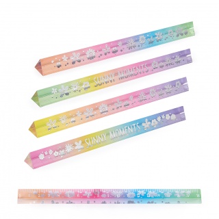 Linijka akrylowa TRENDHAUS GFH, tęcza, 18 cm, mix kolor&oacute;w, Szkolne, Gadżety