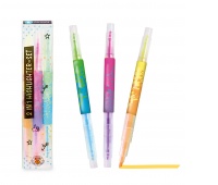 Zestaw zakreślaczy 2 w 1 TRENDHAUS BTS, 3 szt., mix kolor&oacute;w, Szkolne, Gadżety