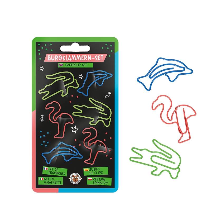 Zestaw spinaczy TRENDHAUS BTS, 6 szt., mix kolor&oacute;w, Szkolne, Gadżety