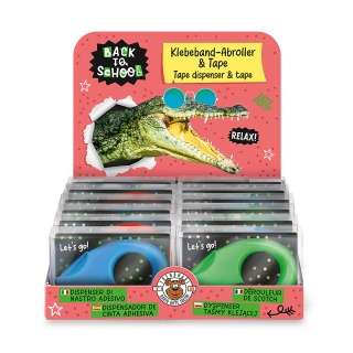 Dyspenser z przezroczystą taśmą klejącą TRENDHAUS BTS, mix kolor&oacute;w, Szkolne, Gadżety