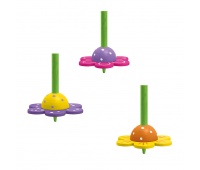 Bączek drewniany TRENDHAUS GFH, kwiatek, mix kolor&oacute;w, Gry i zabawki, Gadżety