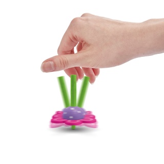 Bączek drewniany TRENDHAUS GFH, kwiatek, mix kolor&oacute;w, Gry i zabawki, Gadżety