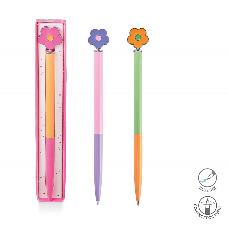 Długopis metalowy TRENDHAUS GFH, kwiatek, mix kolor&oacute;w, Szkolne, Gadżety