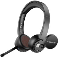 Wireless headphones Q-CONNECT, with microphone, black