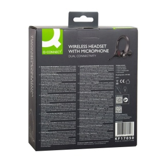 Słuchawki bezprzewodowe Q-CONNECT, z mikrofonem, czarne, Słuchawki i zestawy słuchawkowe, Akcesoria komputerowe