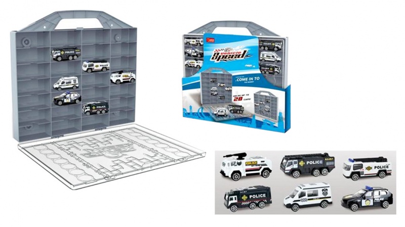 POJAZDY WALIZKA DO PRZECHOWYWANIA AUT 6086, Pojazdy, Zabawki