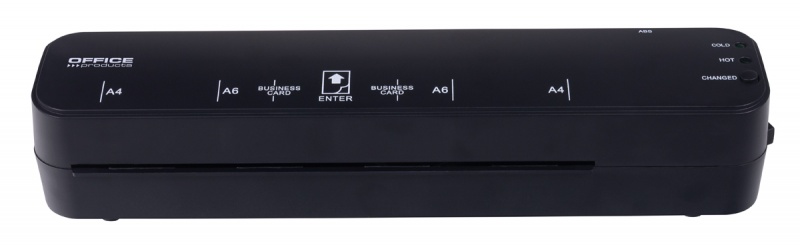 Laminator OFFICE PRODUCTS 400, A4, prędk. laminacji: 20cm/min., czarny, Laminacja i bindowanie, Urządzenia i maszyny biurowe