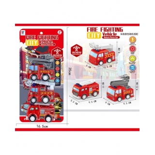 AUTKA STRAŻ POŻARNA 3SZT 4424, Pojazdy, Zabawki