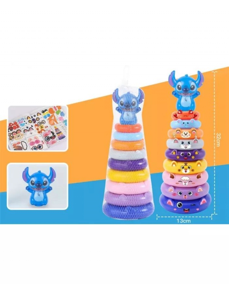 PIRAMIDKA K&Oacute;ŁKA ZE STWORKIEM SIATKA 5971, Zabawki