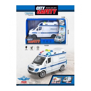 AUTO POLICJA CITY SAFETY BATERIA OTW.PUD. 6138, Pojazdy, Zabawki
