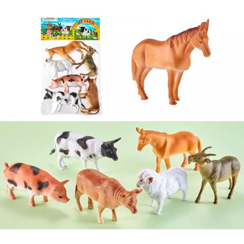 ZWIERZĘTA DOMOWE 6SZT MY FARM WOREK 8609, Zwierzęta, Zabawki