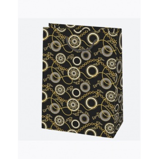 TORBA OZDOBNA T10 GRAFIKA,CZARNE,KOB.,MĘSKIE /10/, Torby ozdobne, Art. dekoracyjne i prezentowe