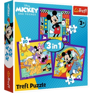 PUZZLE 3w1 - Miki i jego wesola ekipa !!, 3w1, Puzzle