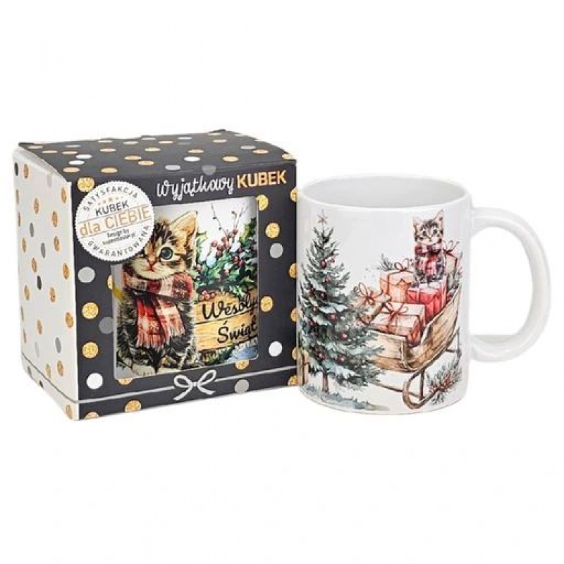 KUBEK OKOLICZNOŚCIOWY KOT BN-13, Upominki, Art. dekoracyjne i prezentowe