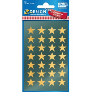 NAKLEJKI CHRISTMAS ZŁOTE GWIAZDY, Naklejki, Art. kreatywne